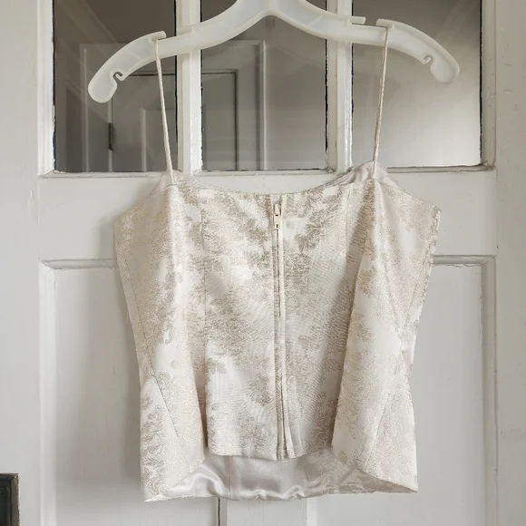 Cachet Two Piece Elegant Cream Formal Dress NWT